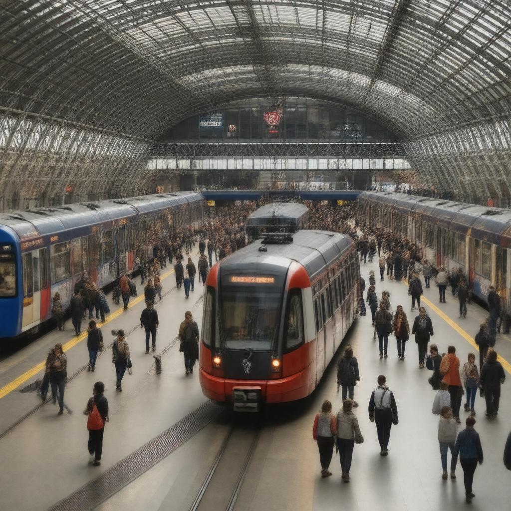 AI-created image of Wembley Central railway station