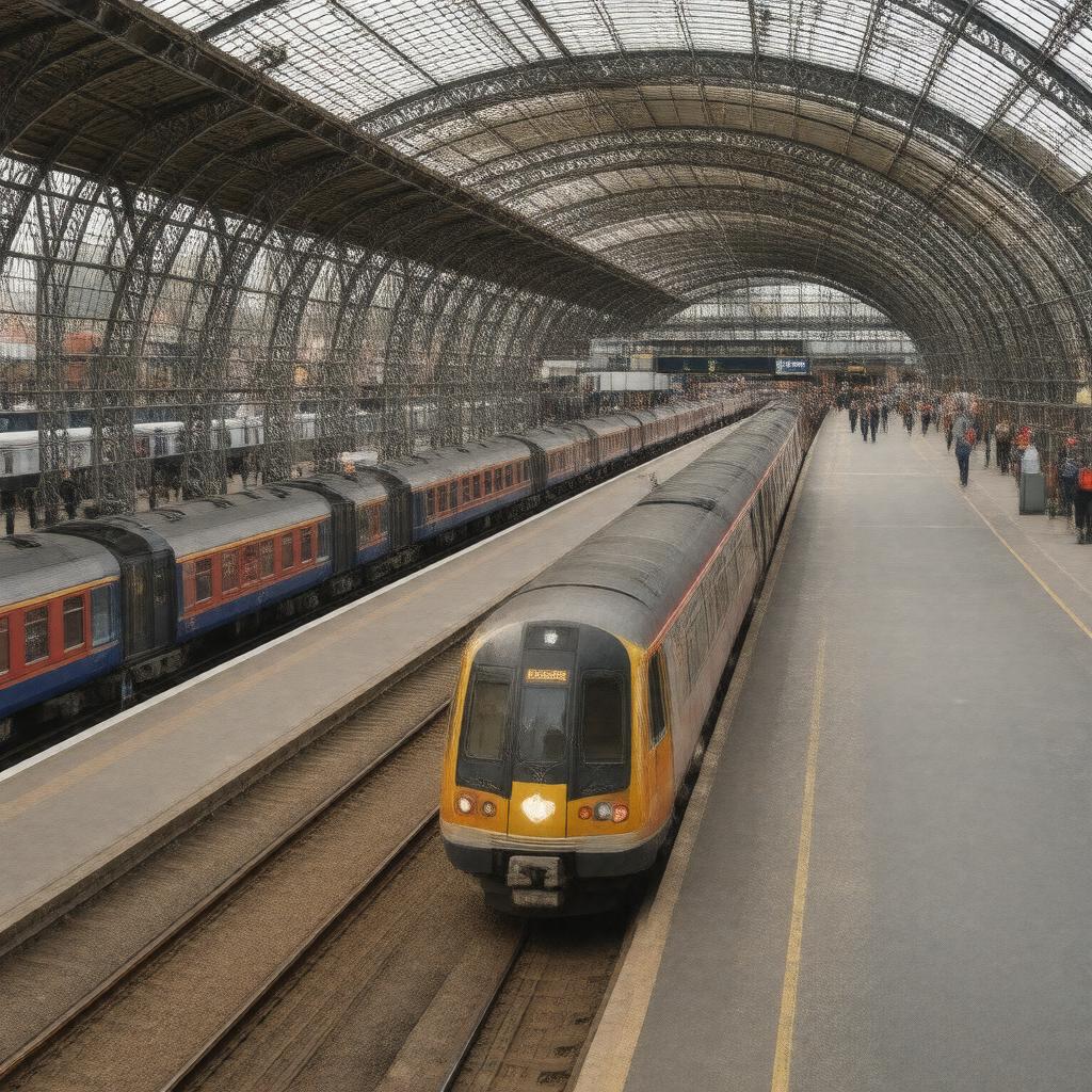 AI-created image of Wembley Central station