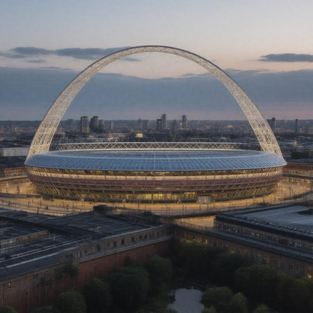 AI-created image of Wembley Stadium, London