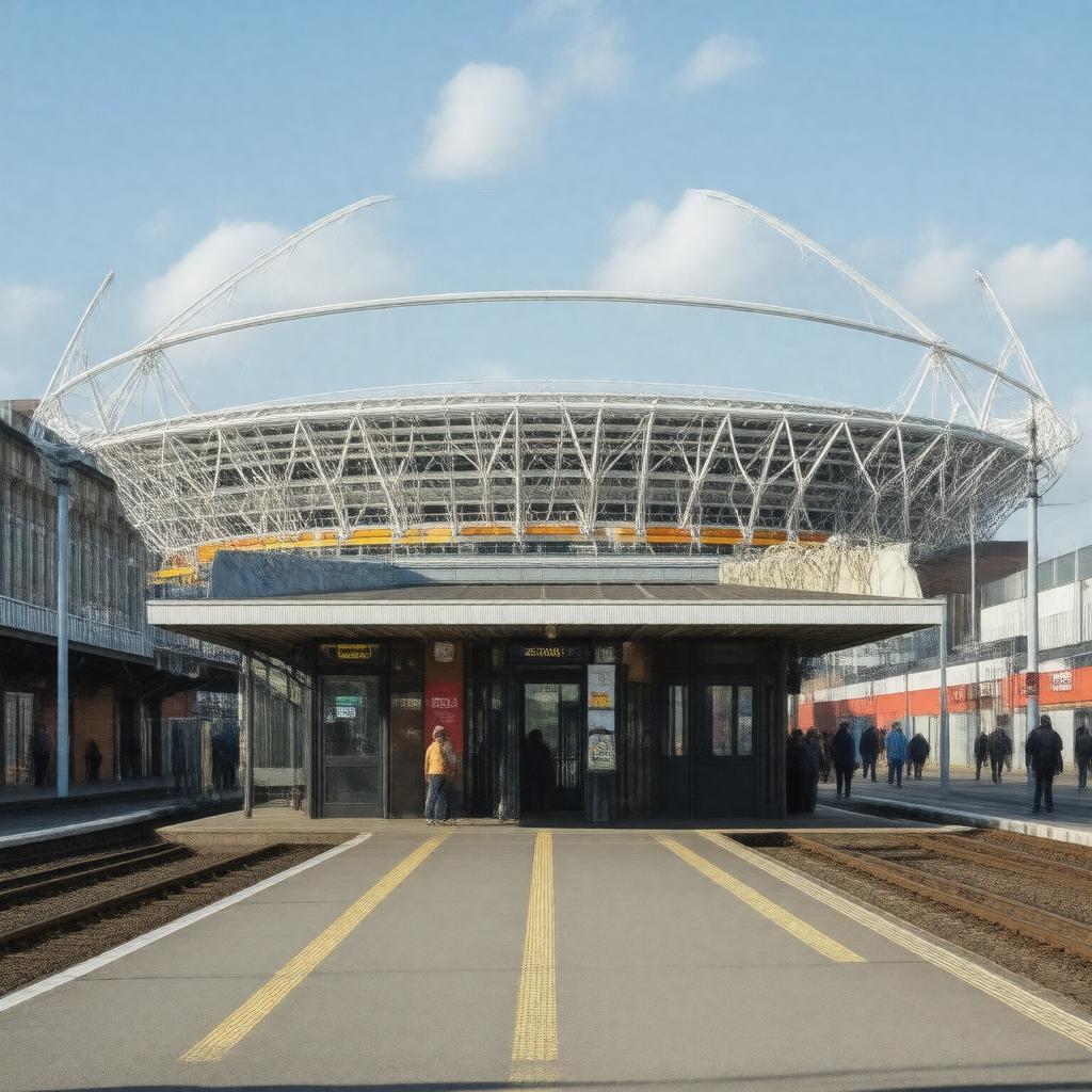 AI-created image of Wembley Stadium railway station