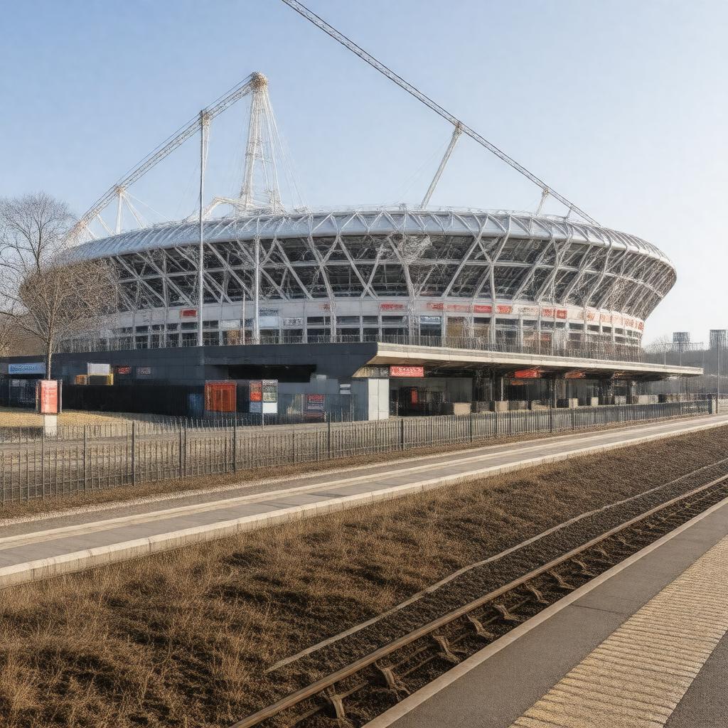 AI-created image of Wembley Stadium station
