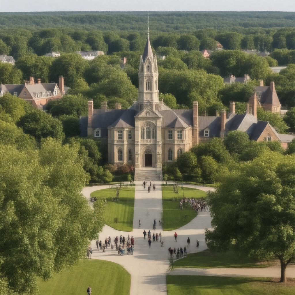 AI-created image of Wesleyan University