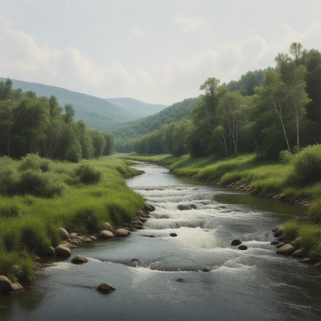 AI-created image of West Branch Deerfield River
