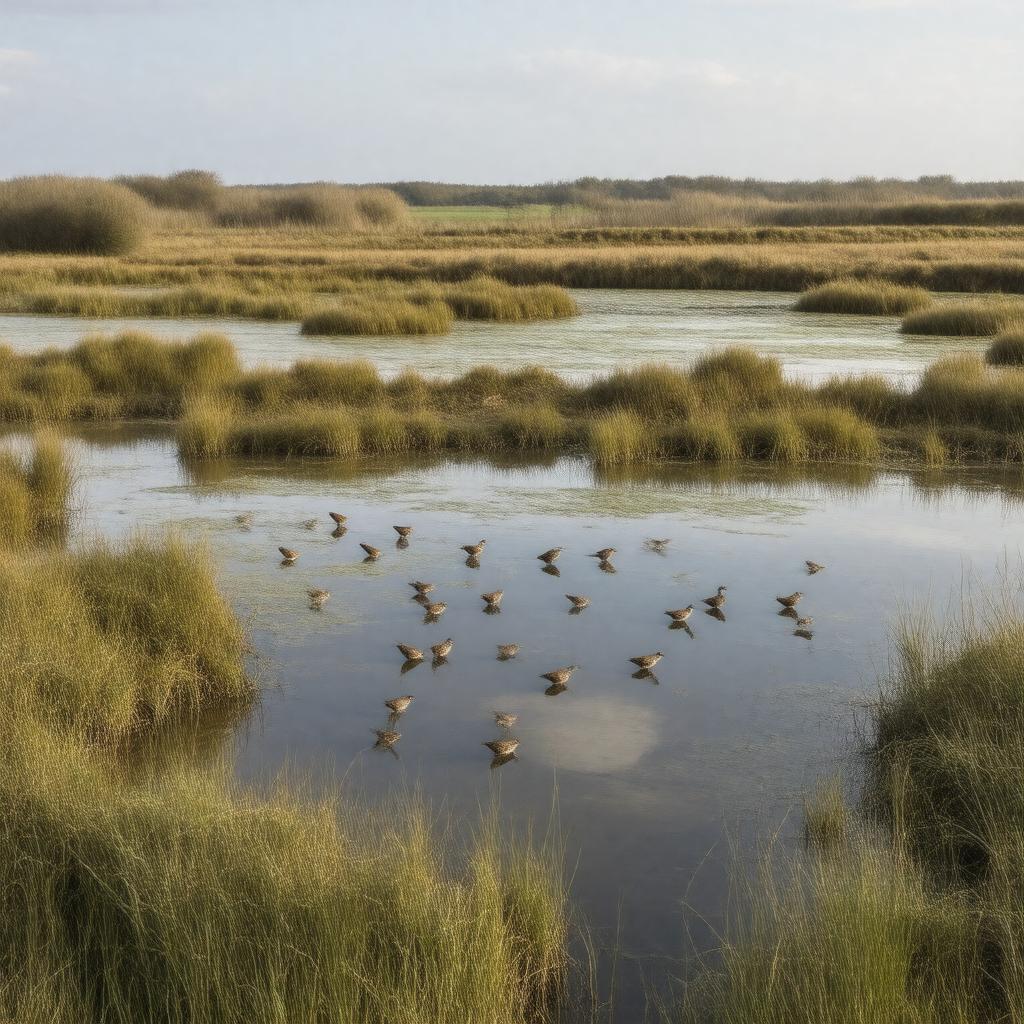 Click to view larger image AI-created image of West Canvey Marsh