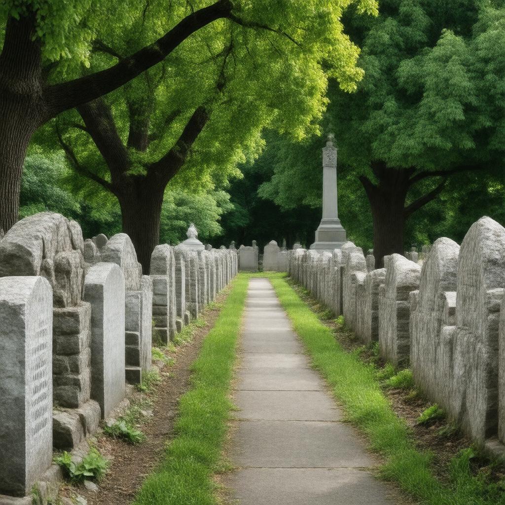 AI-created image of West Cemetery, Amherst, Massachusetts
