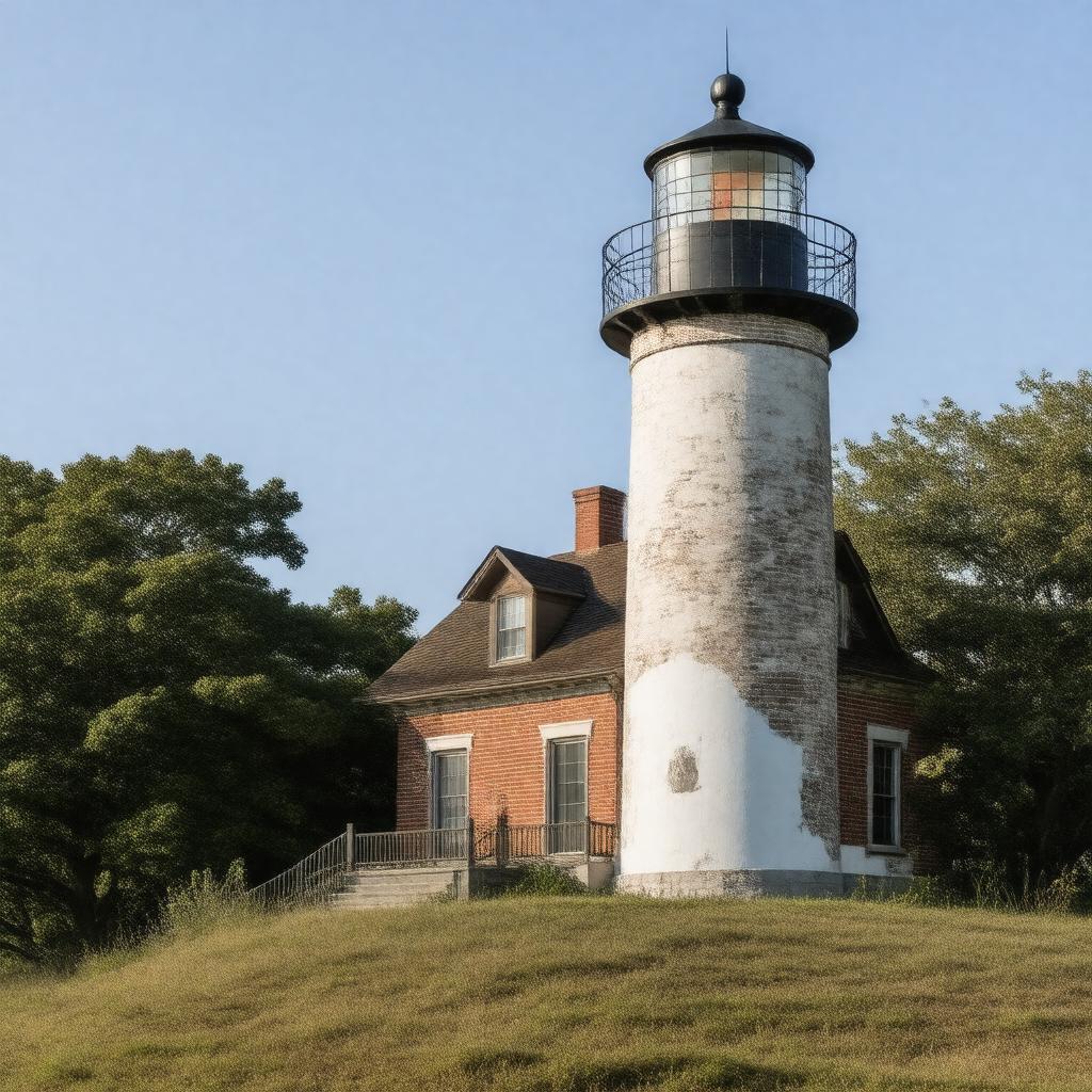 Click to view larger image AI-created image of West Chop Light