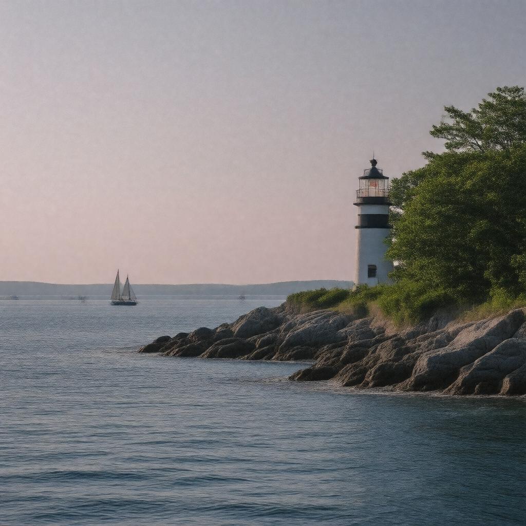 AI-created image of West Chop, Martha's Vineyard, Massachusetts, United States