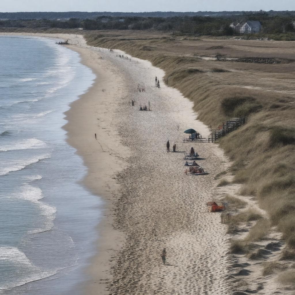 Click to view larger image AI-created image of West Dennis Beach