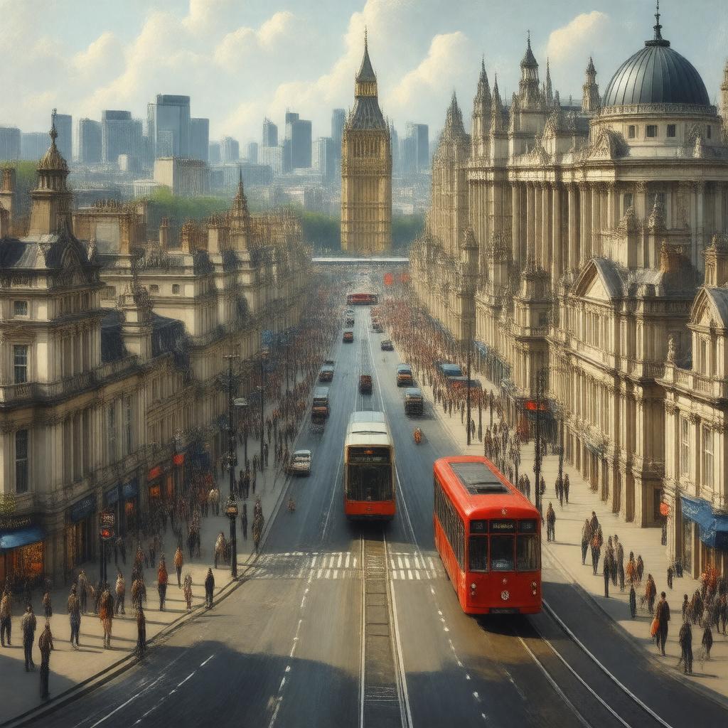 AI-created image of West End of London