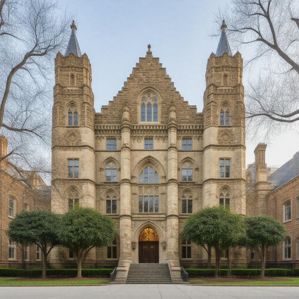 AI-created image of West Hall