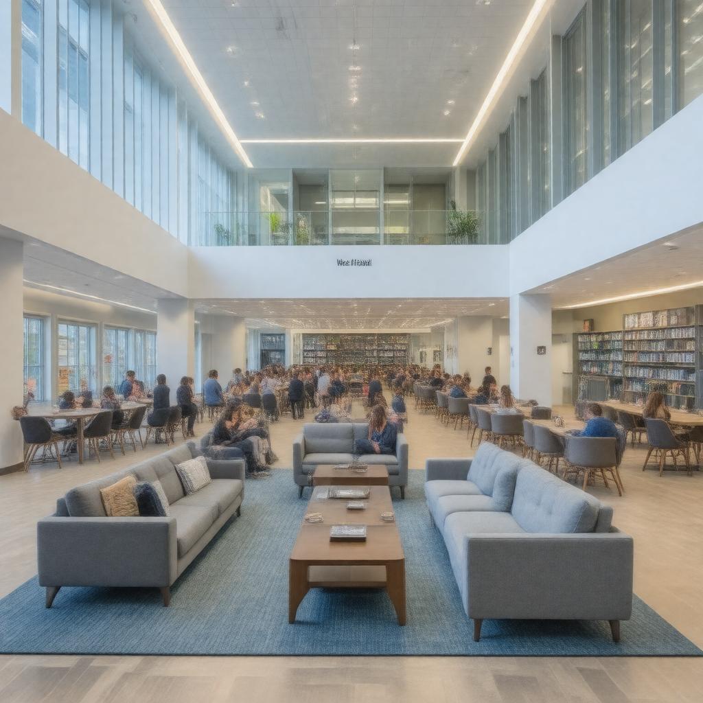 AI-created image of West Hall Lounge