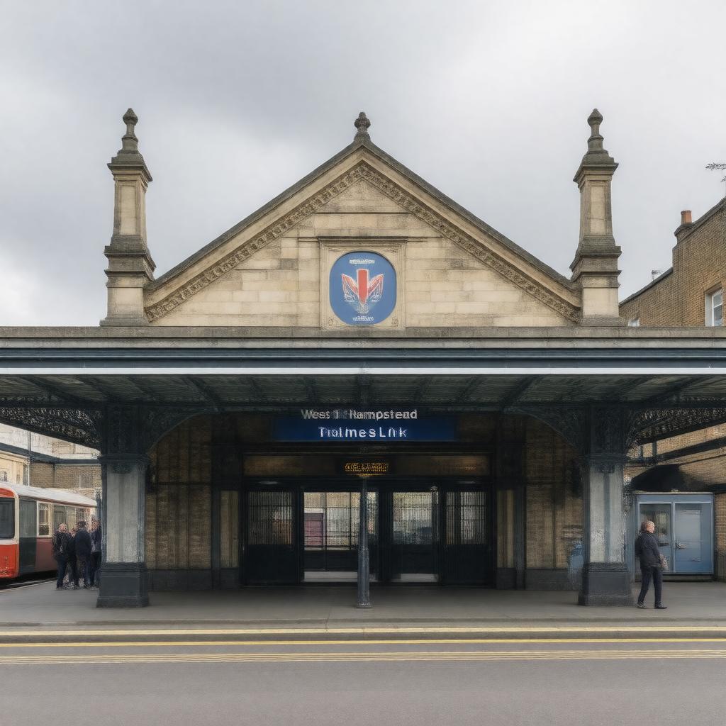 AI-created image of West Hampstead Thameslink station