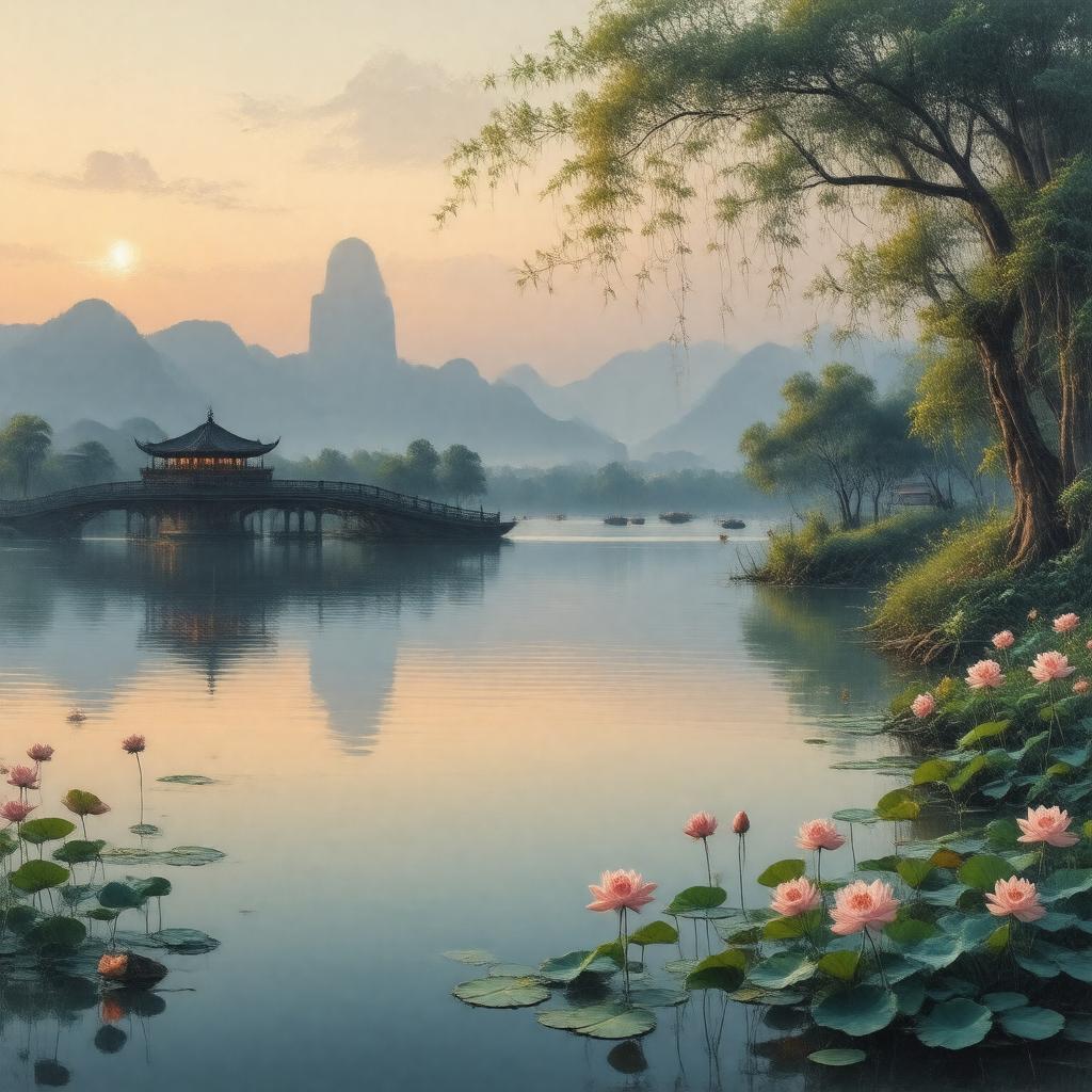 AI-created image of West Lake