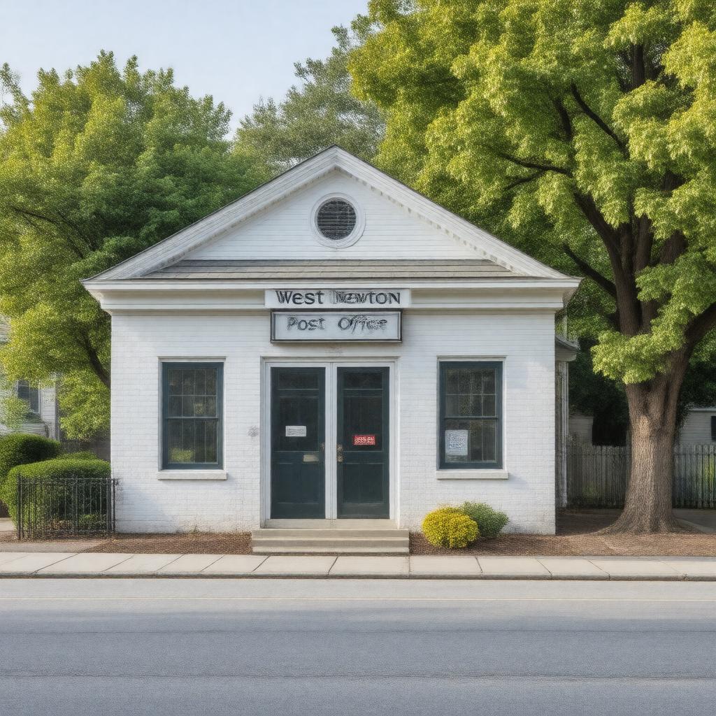 AI-created image of West Newton Post Office