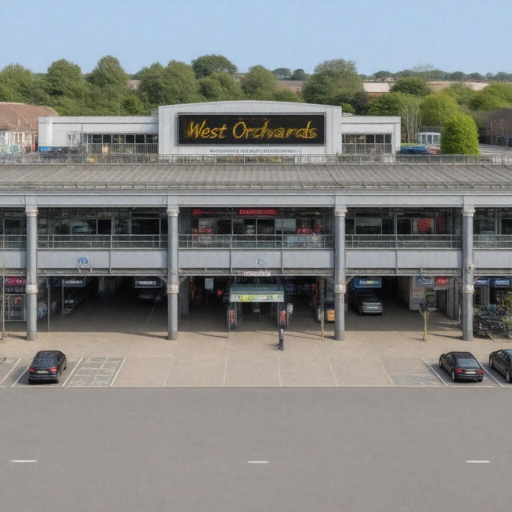 AI-created image of West Orchards Shopping Centre