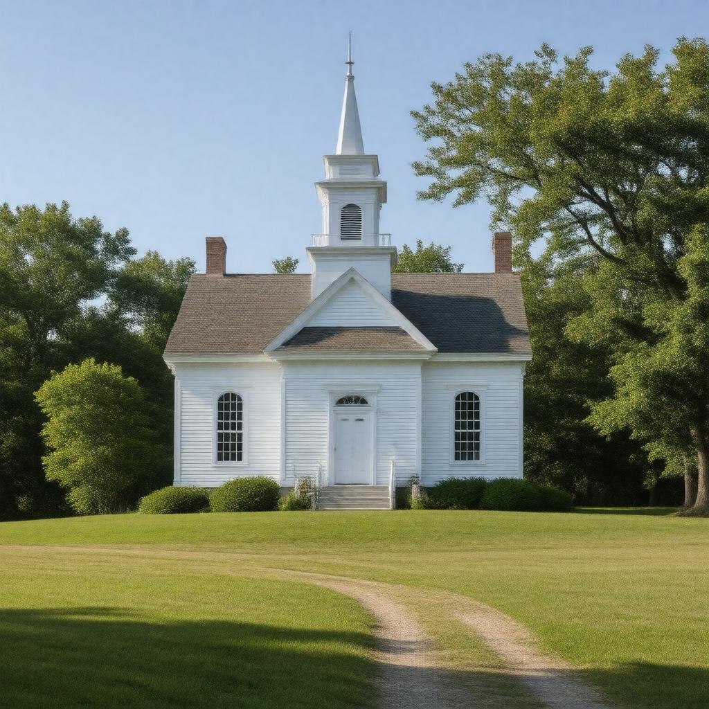 AI-created image of West Parish Meetinghouse