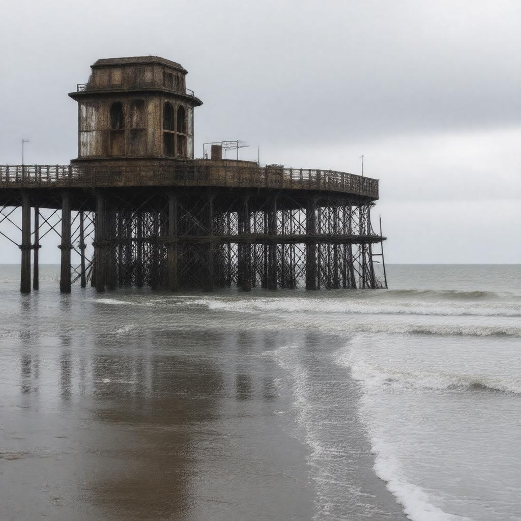 AI-created image of West Pier (ruins)