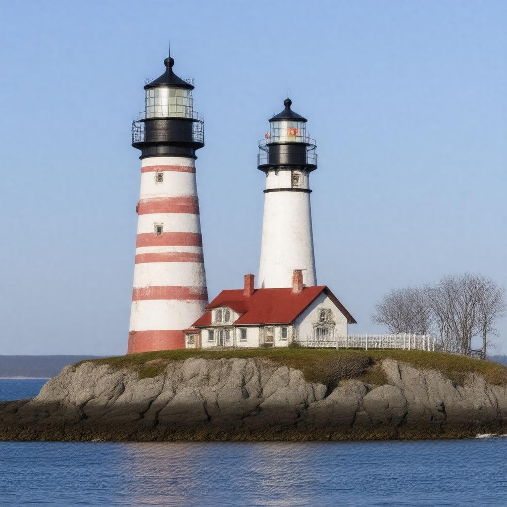 Click to view larger image AI-created image of West Quoddy Head Light