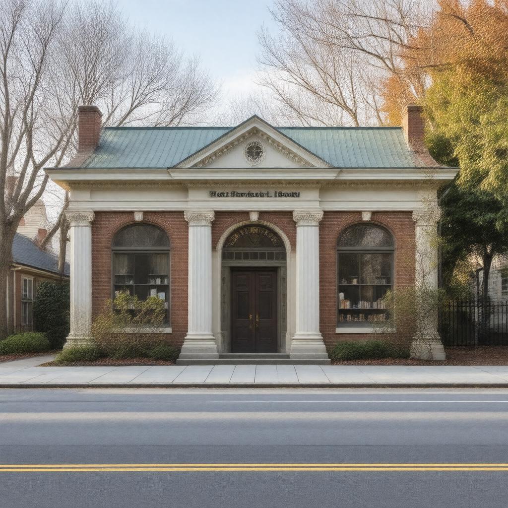 AI-created image of West Roxbury Branch Library