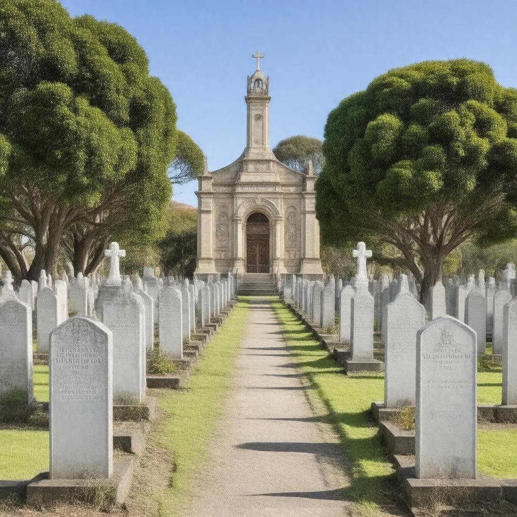 AI-created image of West Terrace Cemetery, Adelaide