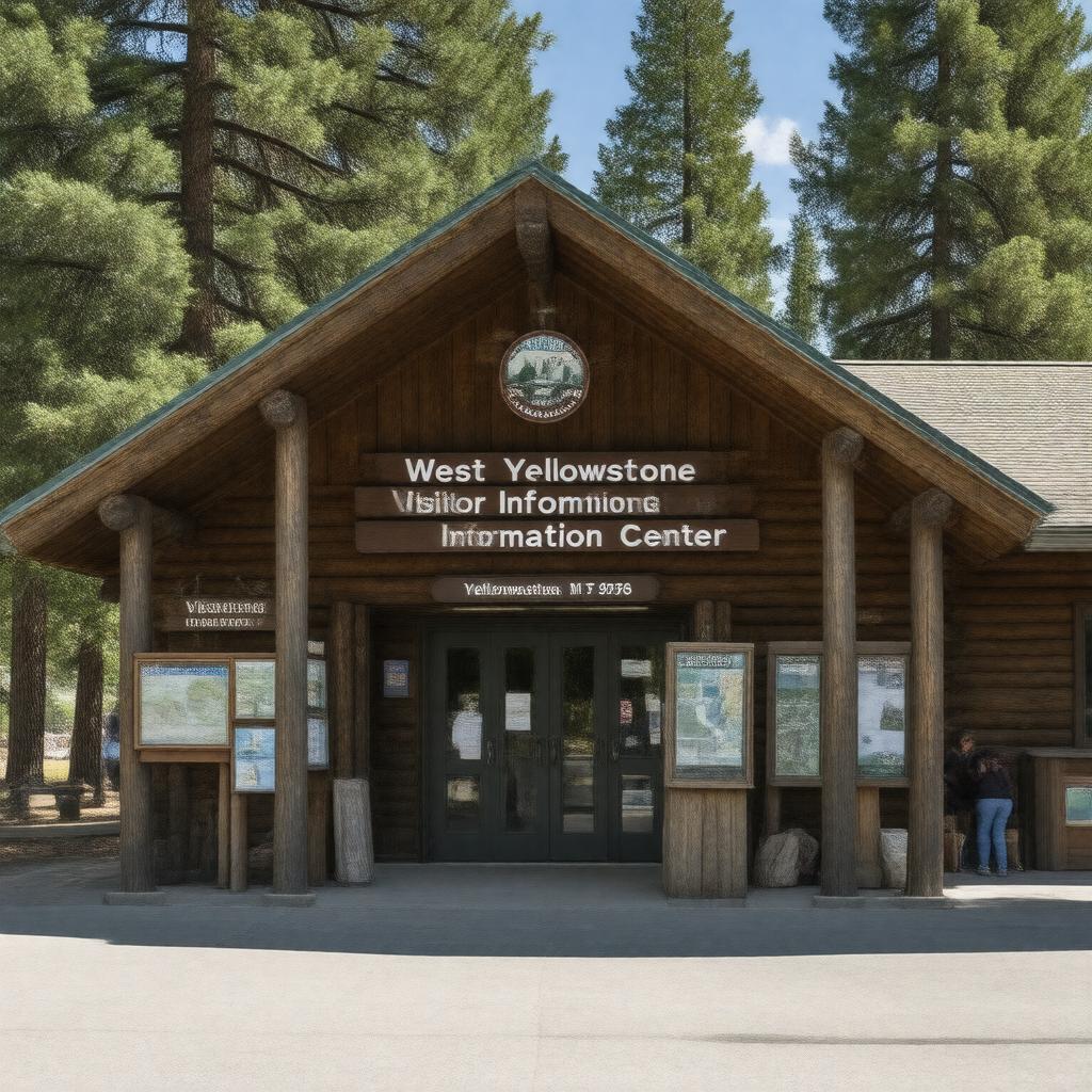 Click to view larger image AI-created image of West Yellowstone Visitor Information Center