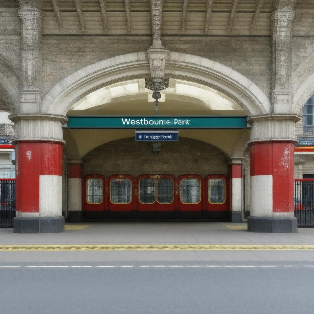 AI-created image of Westbourne Park tube station