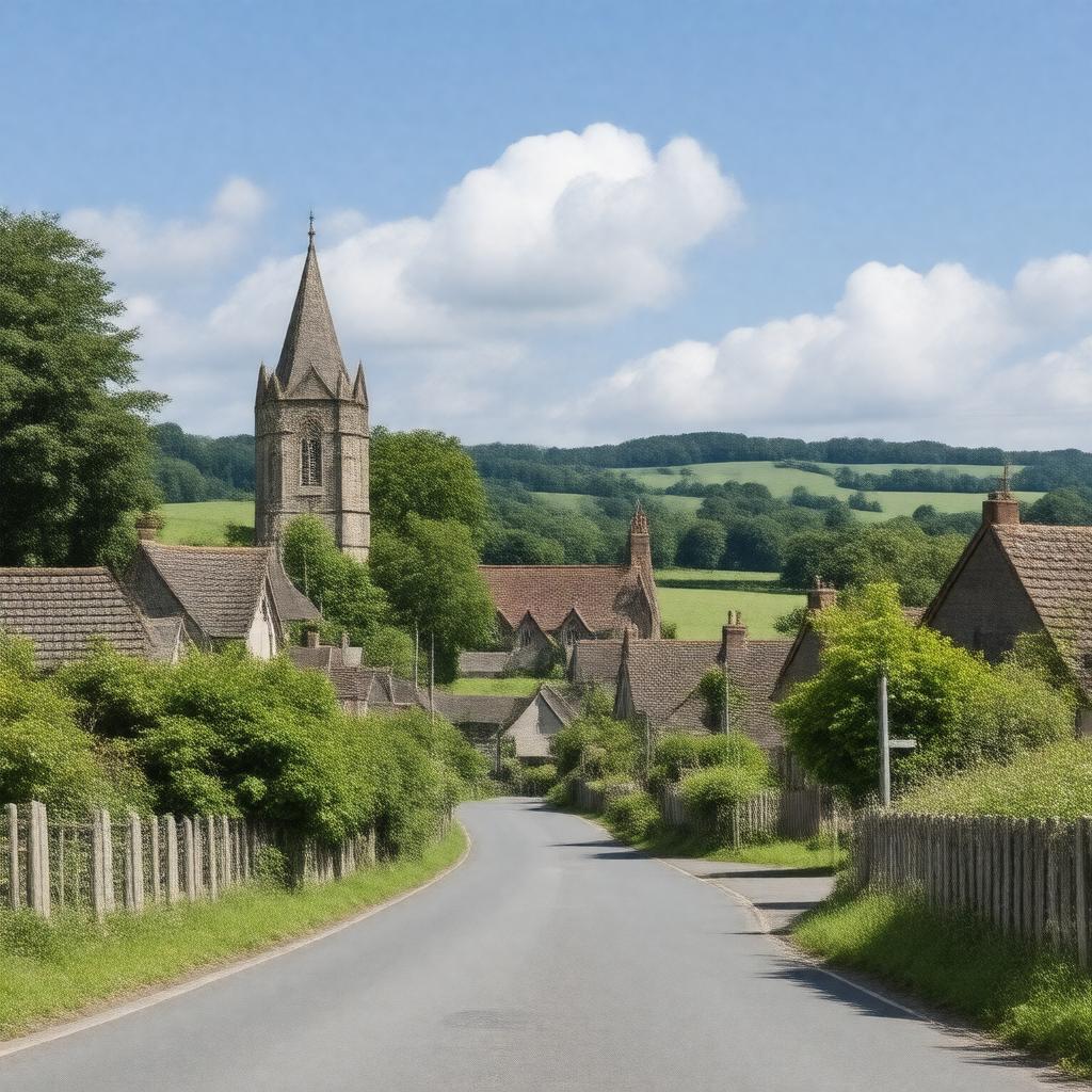 AI-created image of Westcott, Surrey, England