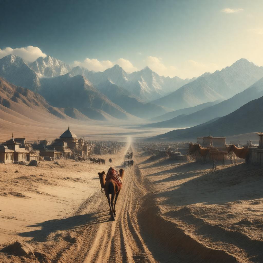 AI-created image of Western China (Xinjiang)