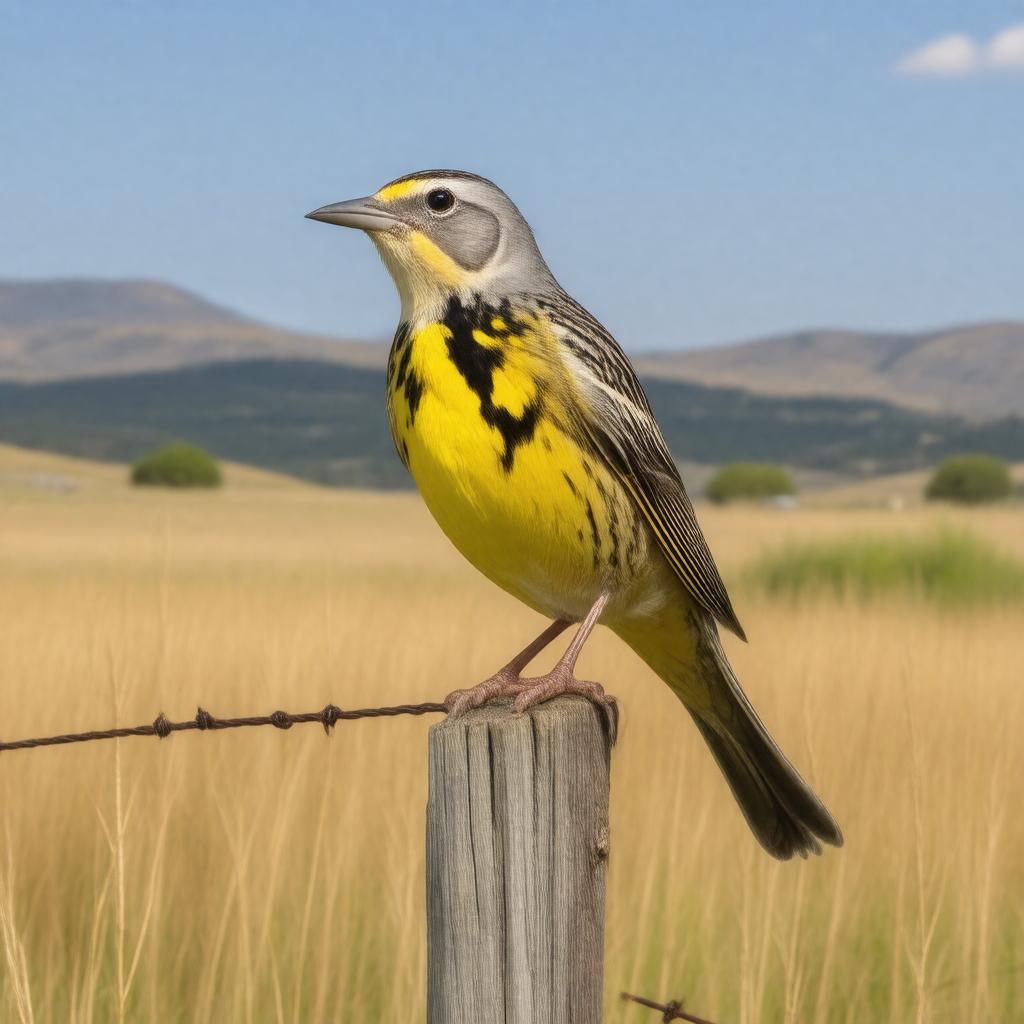Click to view larger image AI-created image of Western Meadowlark