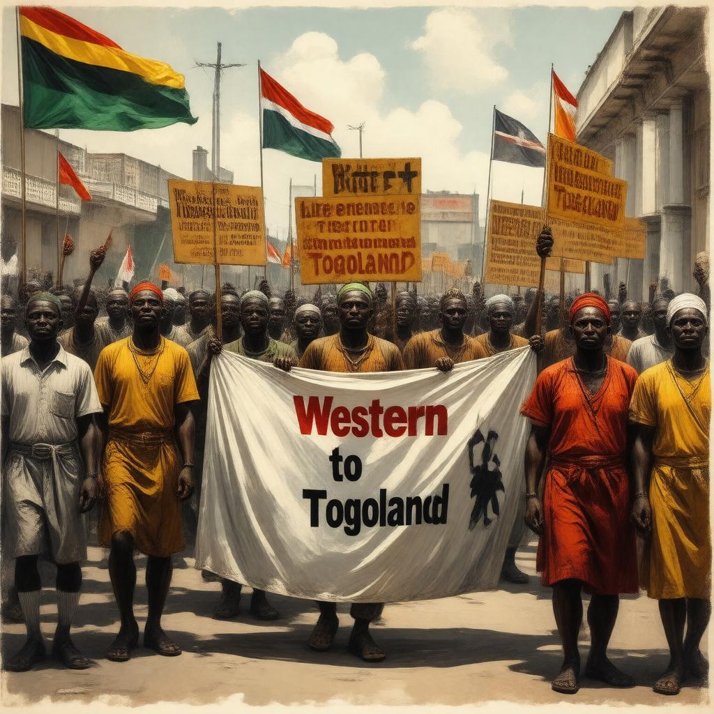 Click to view larger image AI-created image of Western Togoland independence movement