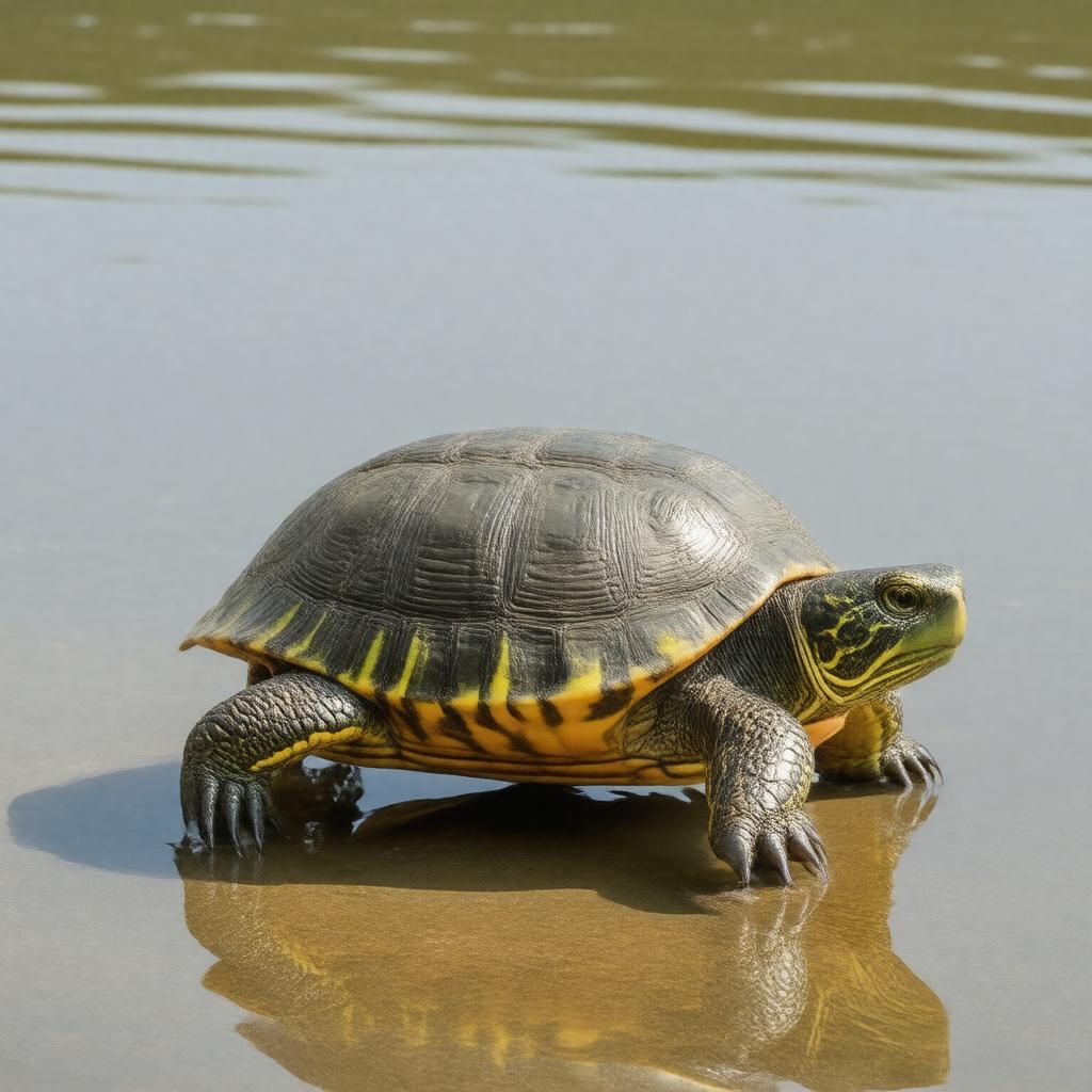 AI-created image of Western pond turtle