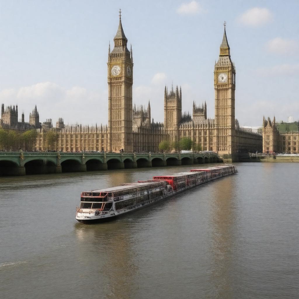 AI-created image of Westminster Pier