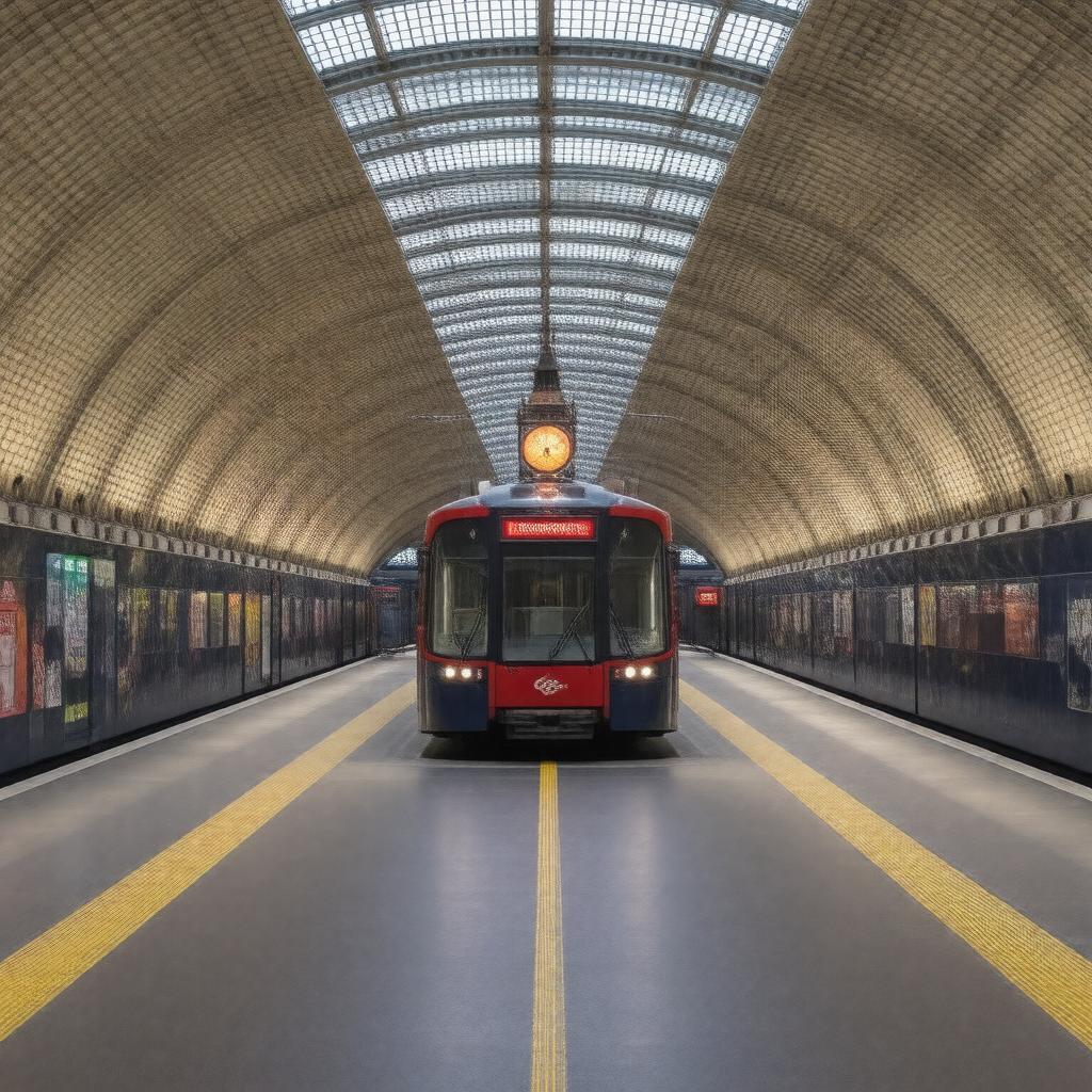 AI-created image of Westminster Underground Station