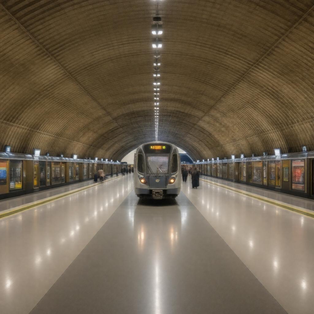 AI-created image of Westminster tube station