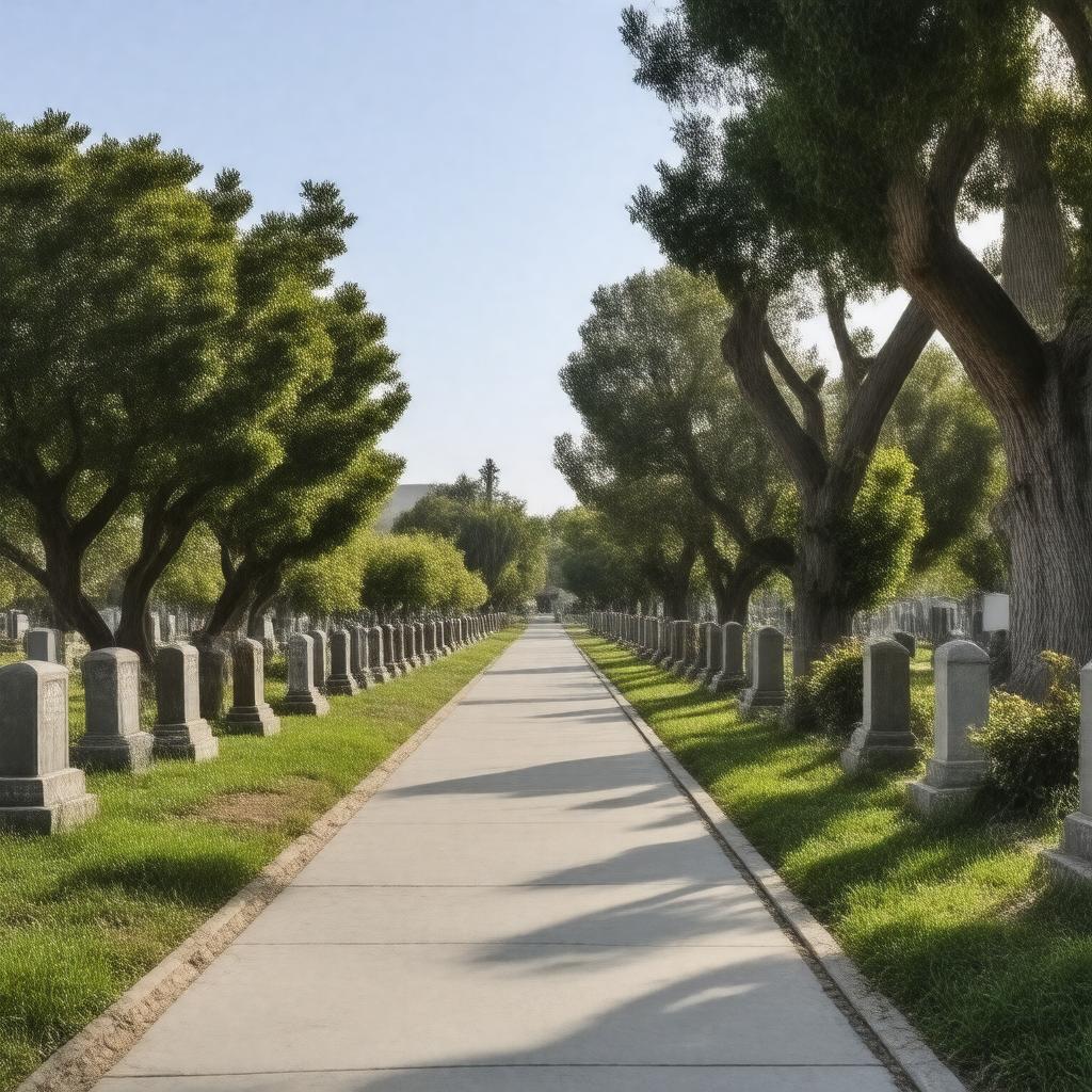 AI-created image of Westwood Village Memorial Park Cemetery