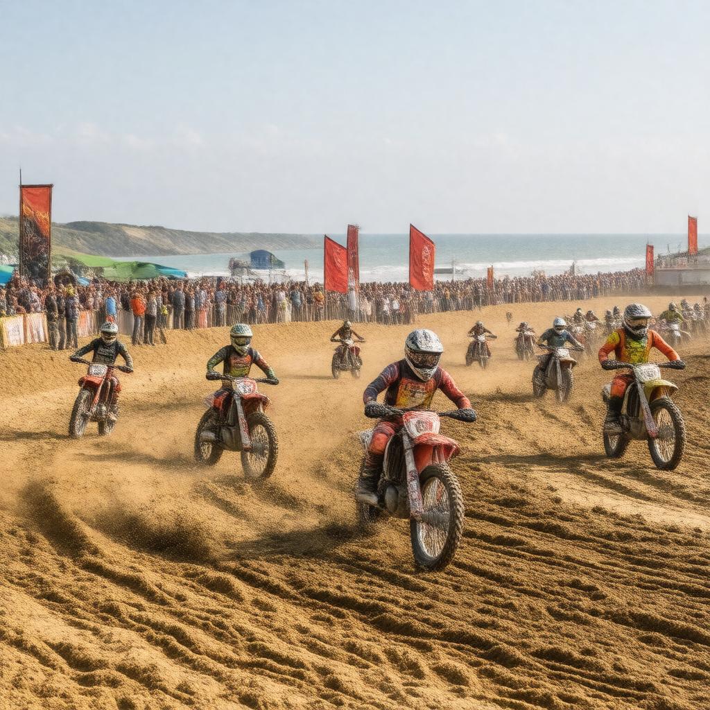 AI-created image of Weymouth Beach Motocross