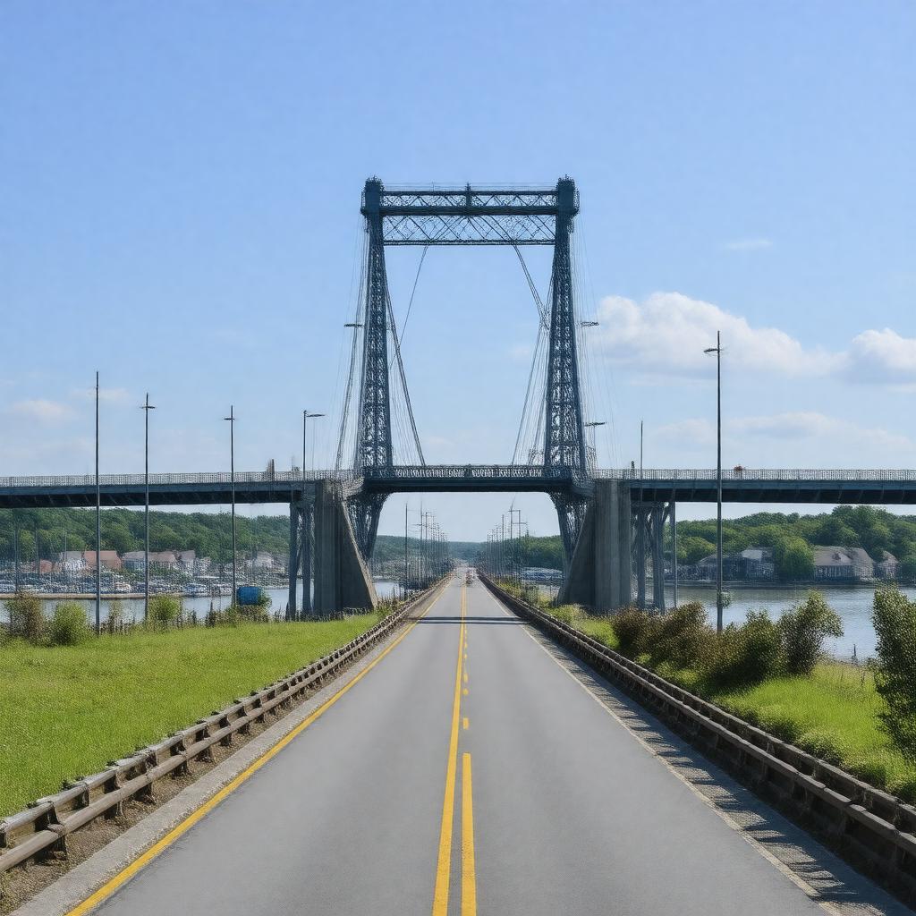 Click to view larger image AI-created image of Weymouth Fore River Bridge