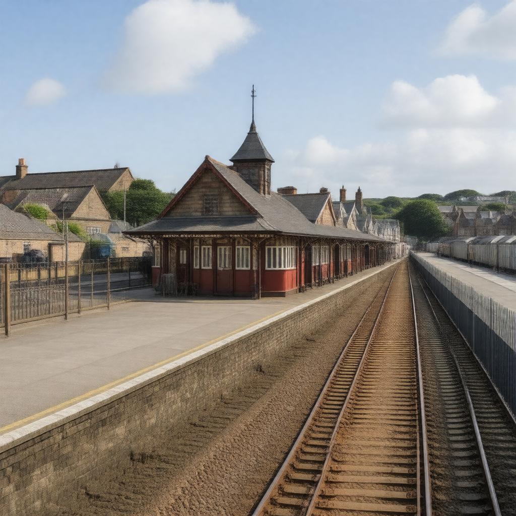 AI-created image of Weymouth railway station