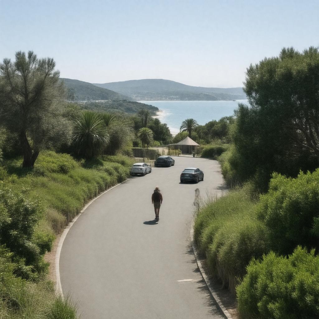 AI-created image of Whalers Cove Parking Area