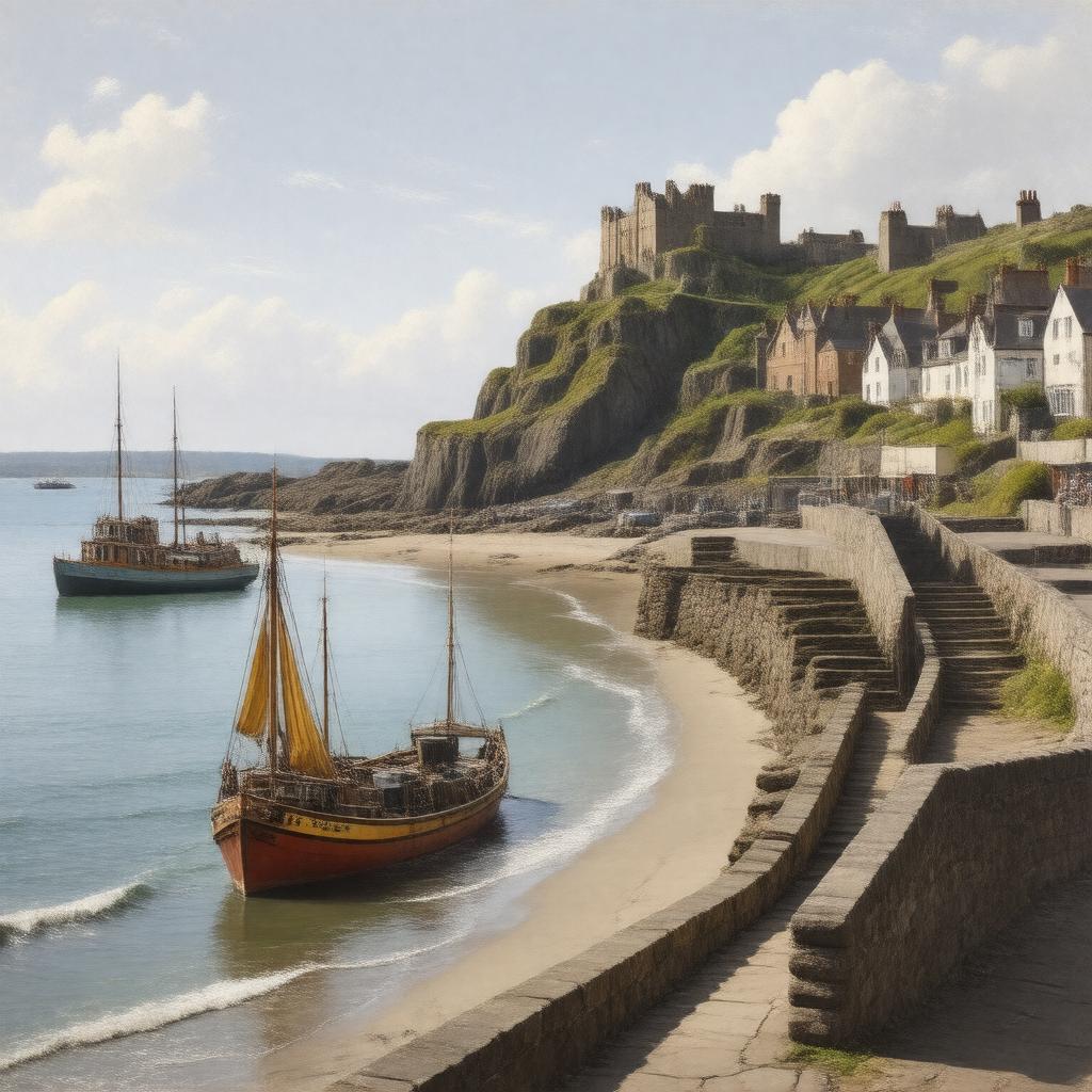 AI-created image of Whitby, Yorkshire, England