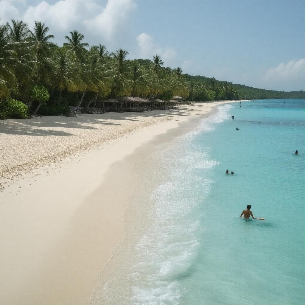 AI-created image of White Beach