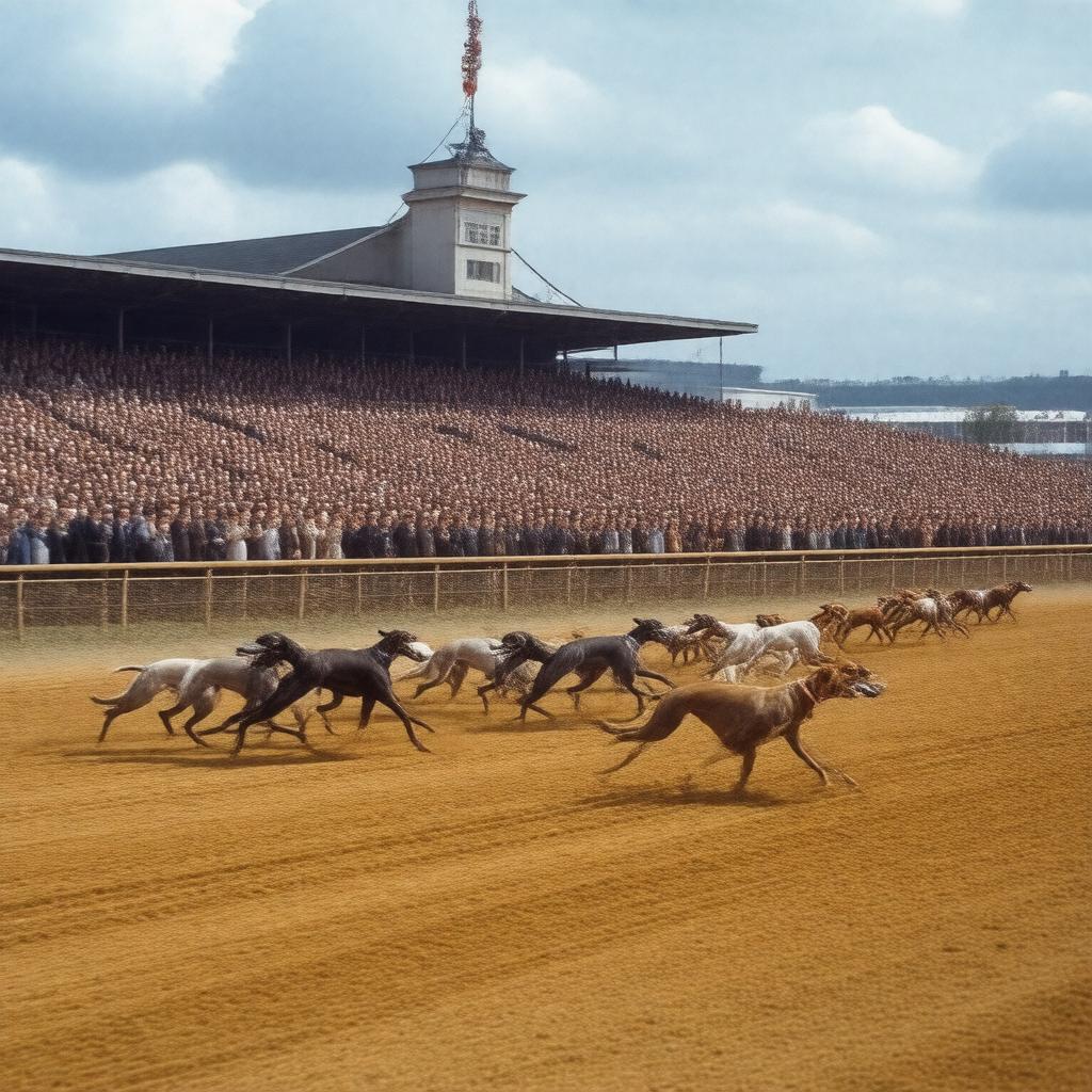 AI-created image of White City Stadium Greyhounds