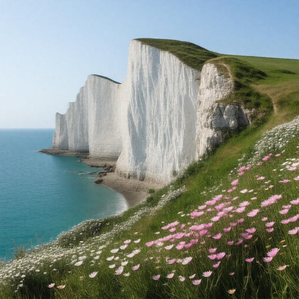 AI-created image of White Cliffs of Dover