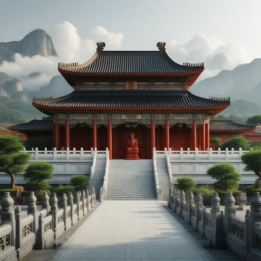 AI-created image of White Cloud Temple