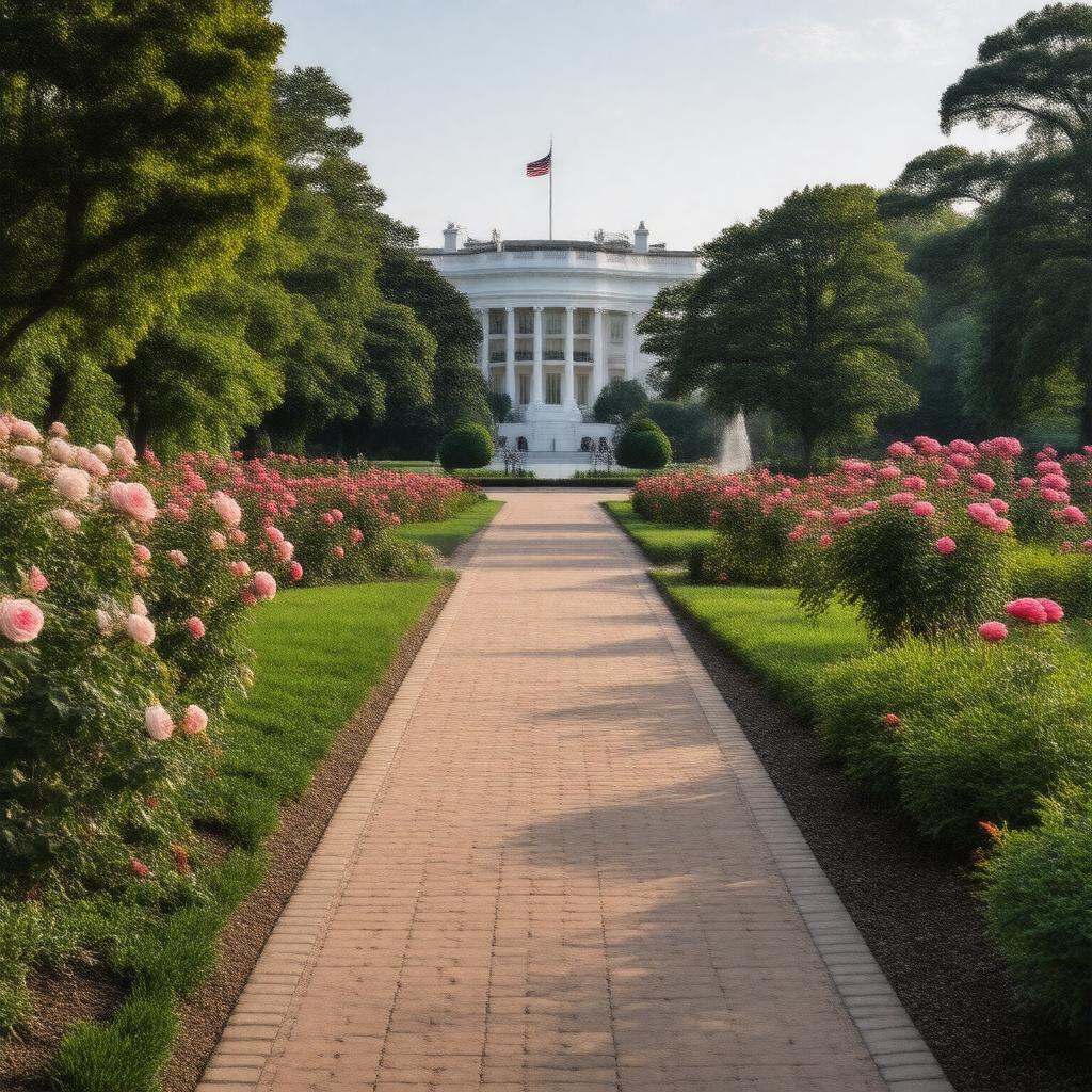 AI-created image of White House Rose Garden