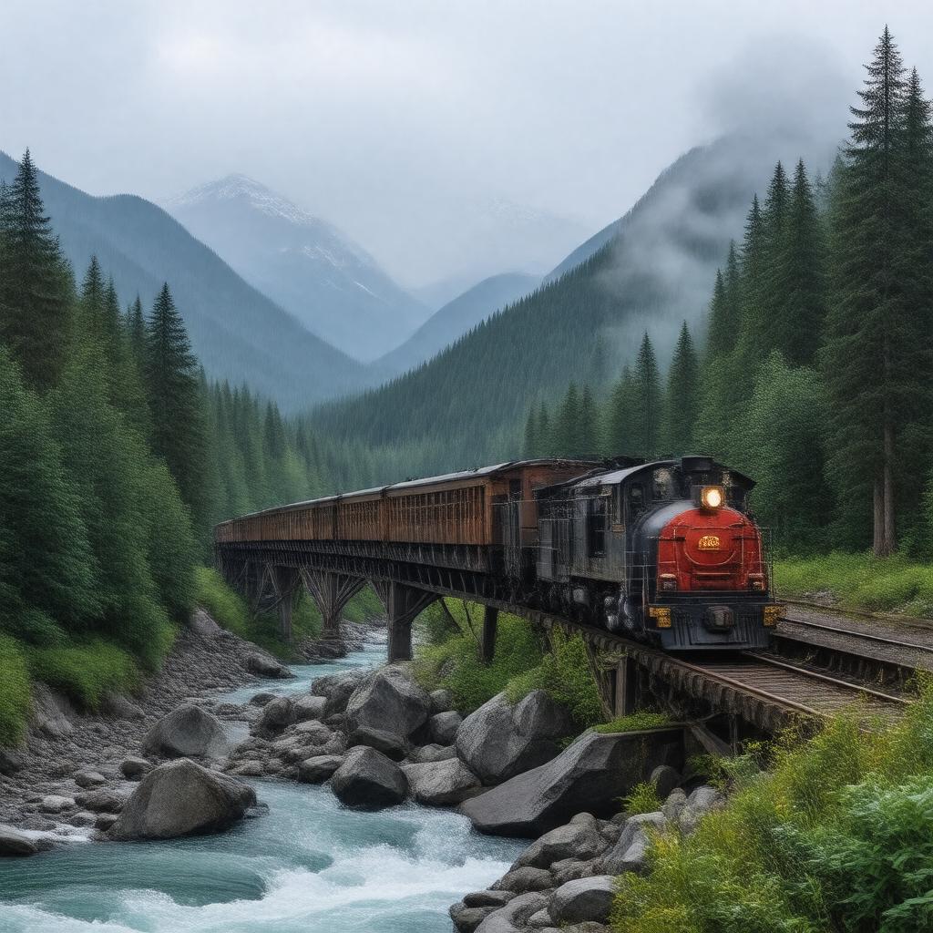 AI-created image of White Pass and Yukon Route