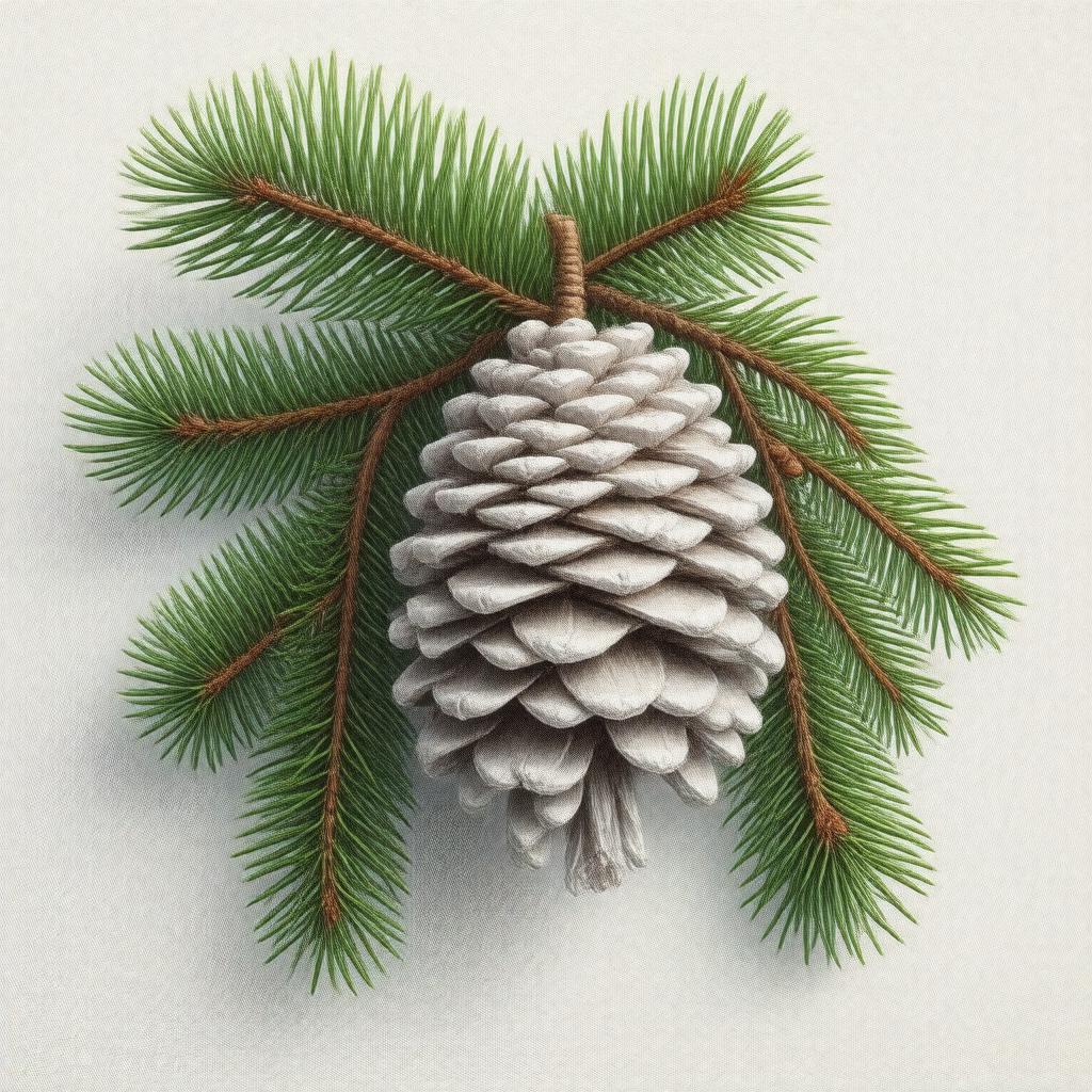 AI-created image of White Pine Cone and Tassel