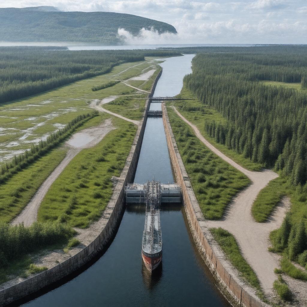 AI-created image of White Sea–Baltic Canal