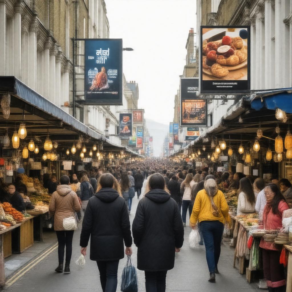 AI-created image of Whitechapel Market