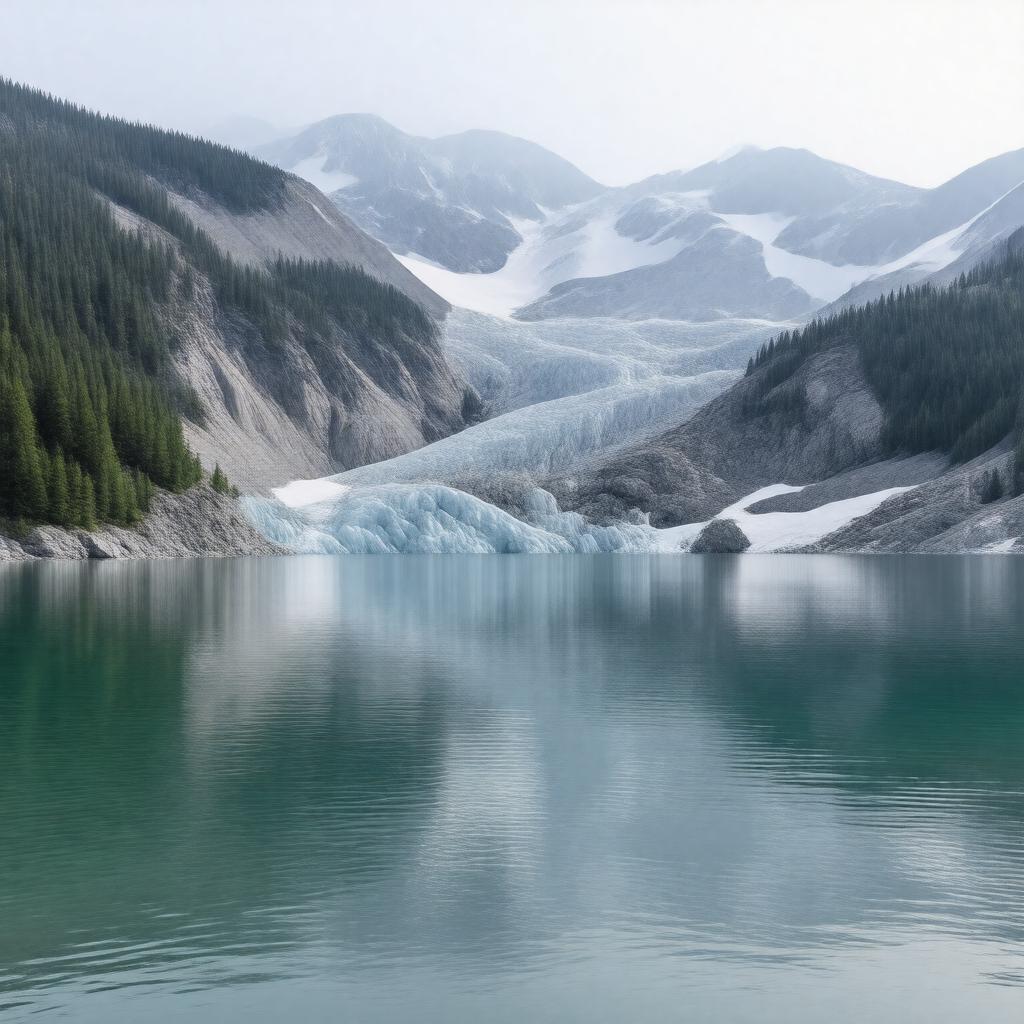 AI-created image of Whitney Glacier